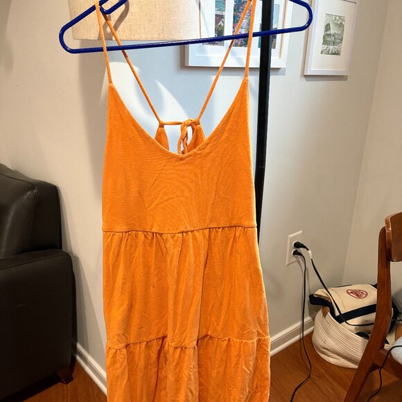 Old Navy Tie-Back Tiered Midi Cami Swing Dress - Picture 2 of 4